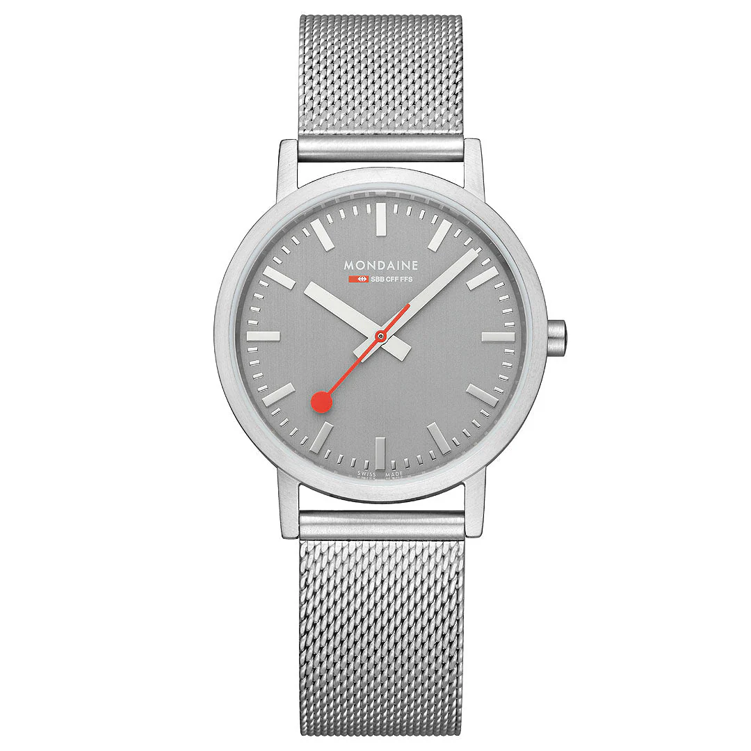 Mondaine Classic 36mm Gray SS