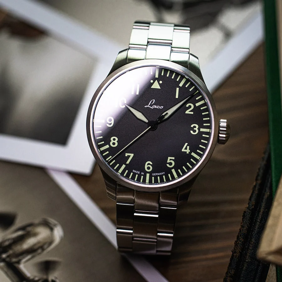 Laco Augsburg 39mm Automatic SS Black