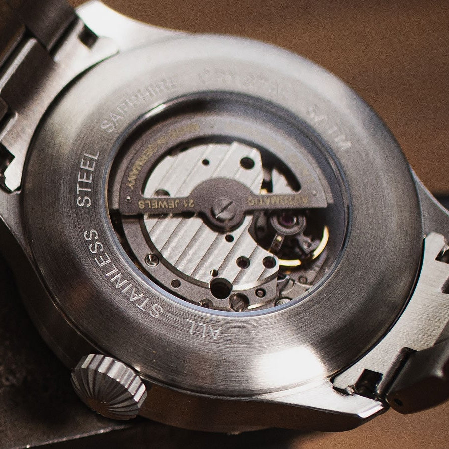 Laco Augsburg 39mm Automatic SS Black