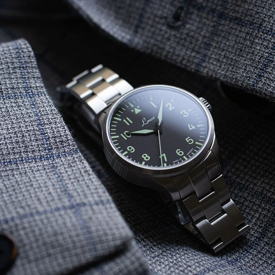 Laco Augsburg 39mm Automatic SS Black