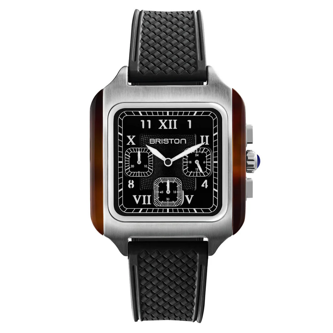 673-briston-streamliner-kennedy-chrono-ss-38-tortoise-acetate-black-1.webp Briston Streamliner Kennedy Chrono SS 38 Tortoise Acetate Black