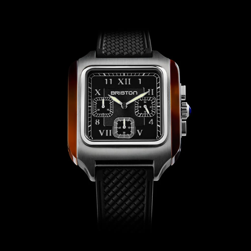 673-briston-streamliner-kennedy-chrono-ss-38-tortoise-acetate-black-4.webp Briston Streamliner Kennedy Chrono SS 38 Tortoise Acetate Black