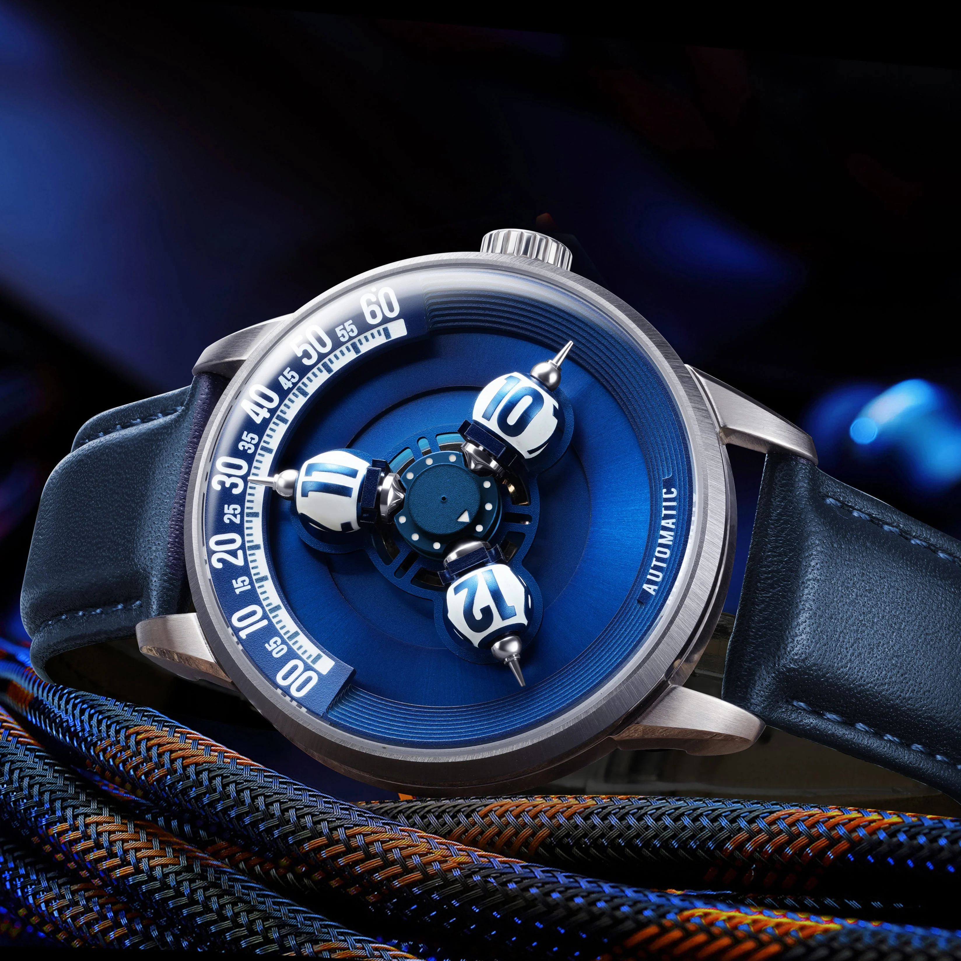 70-vortichron-timeorb-3d-wandering-hour-blue-limited-edition-2.webp Vortichron TimeOrb 3D Wandering Hour Blue Limited Edition