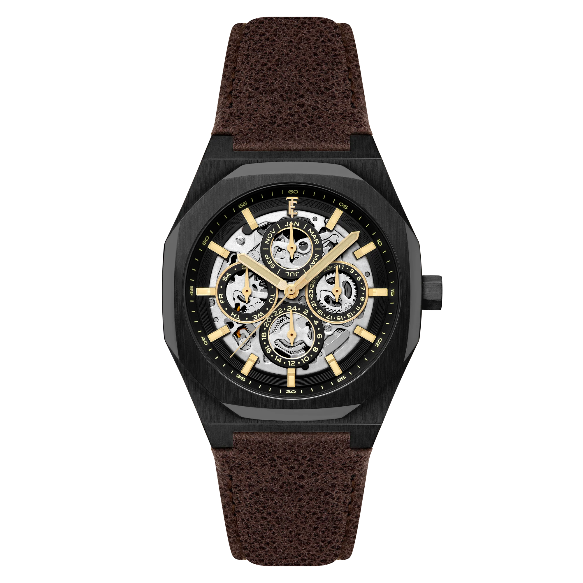 Thomas Earnshaw Discovery Drake Triple Calendar Skeleton Automatic Charcoal Dream