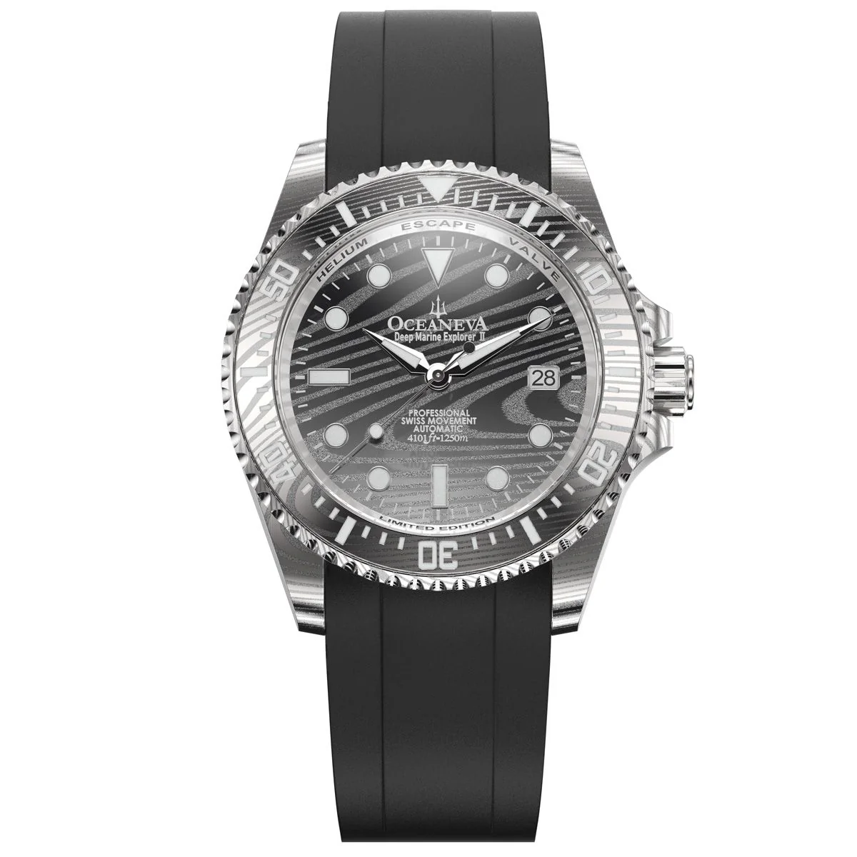 Oceaneva Deep Marine Explorer II Damascus Steel Limited Edition