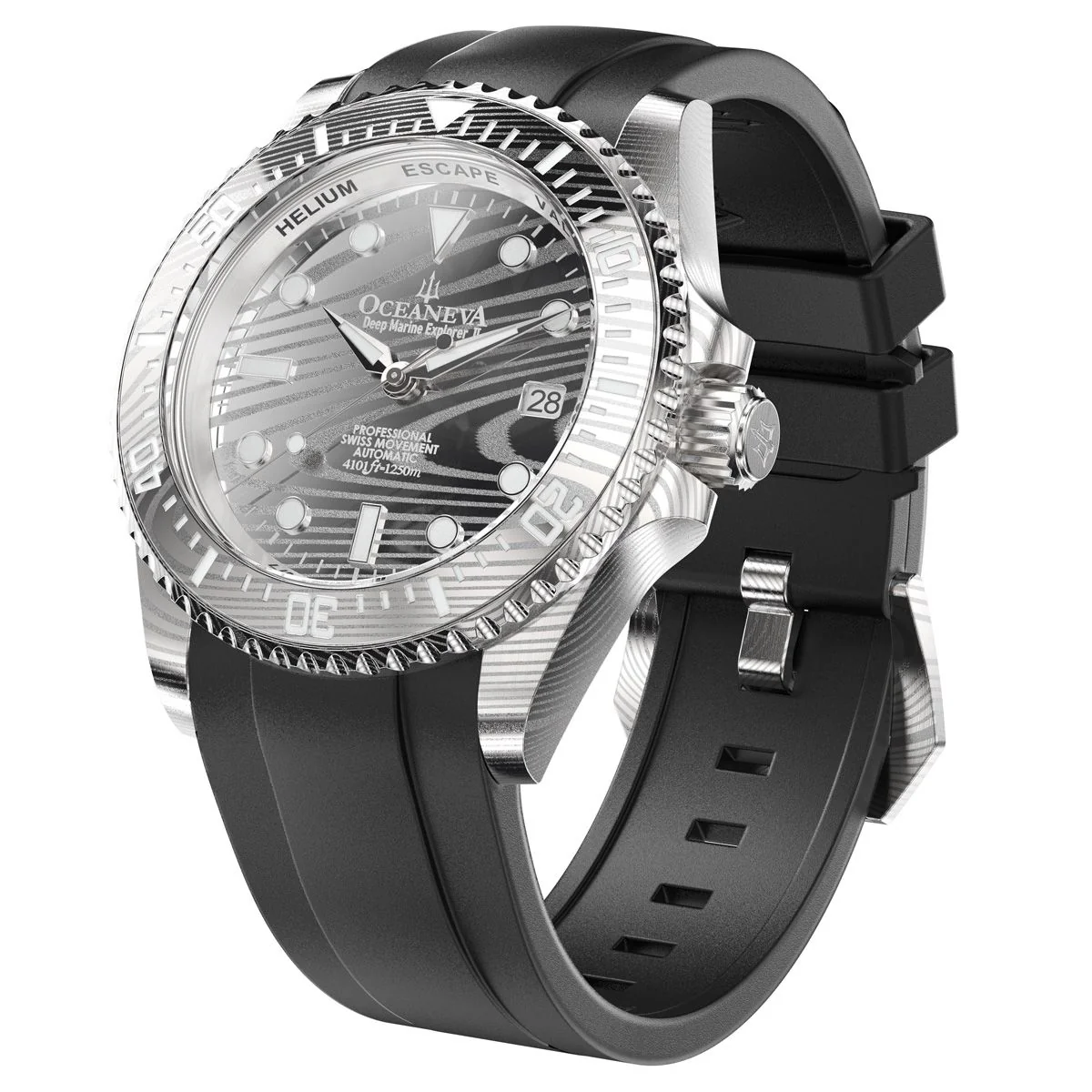 Oceaneva Deep Marine Explorer II Damascus Steel Limited Edition