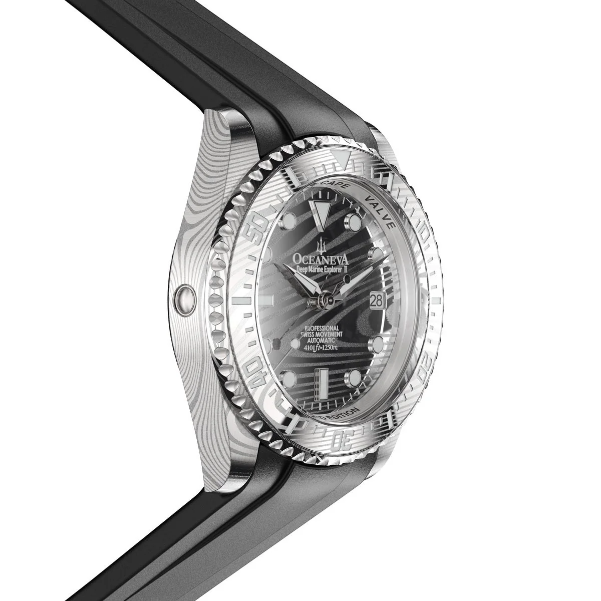 Oceaneva Deep Marine Explorer II Damascus Steel Limited Edition