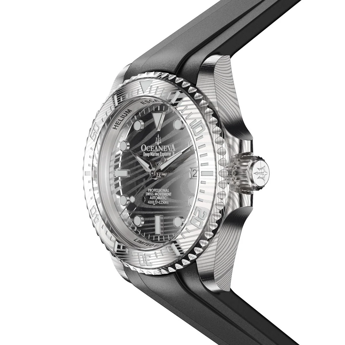 Oceaneva Deep Marine Explorer II Damascus Steel Limited Edition