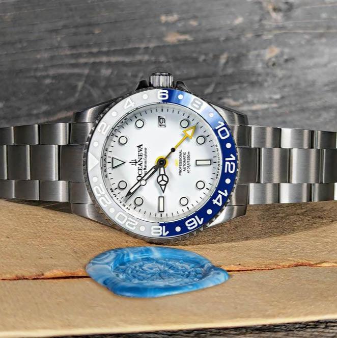 777-oceaneva-titanium-deep-marine-explorer-gmt-1250m-white-blue-4.jpg Oceaneva Titanium Deep Marine Explorer GMT 1250M White Blue