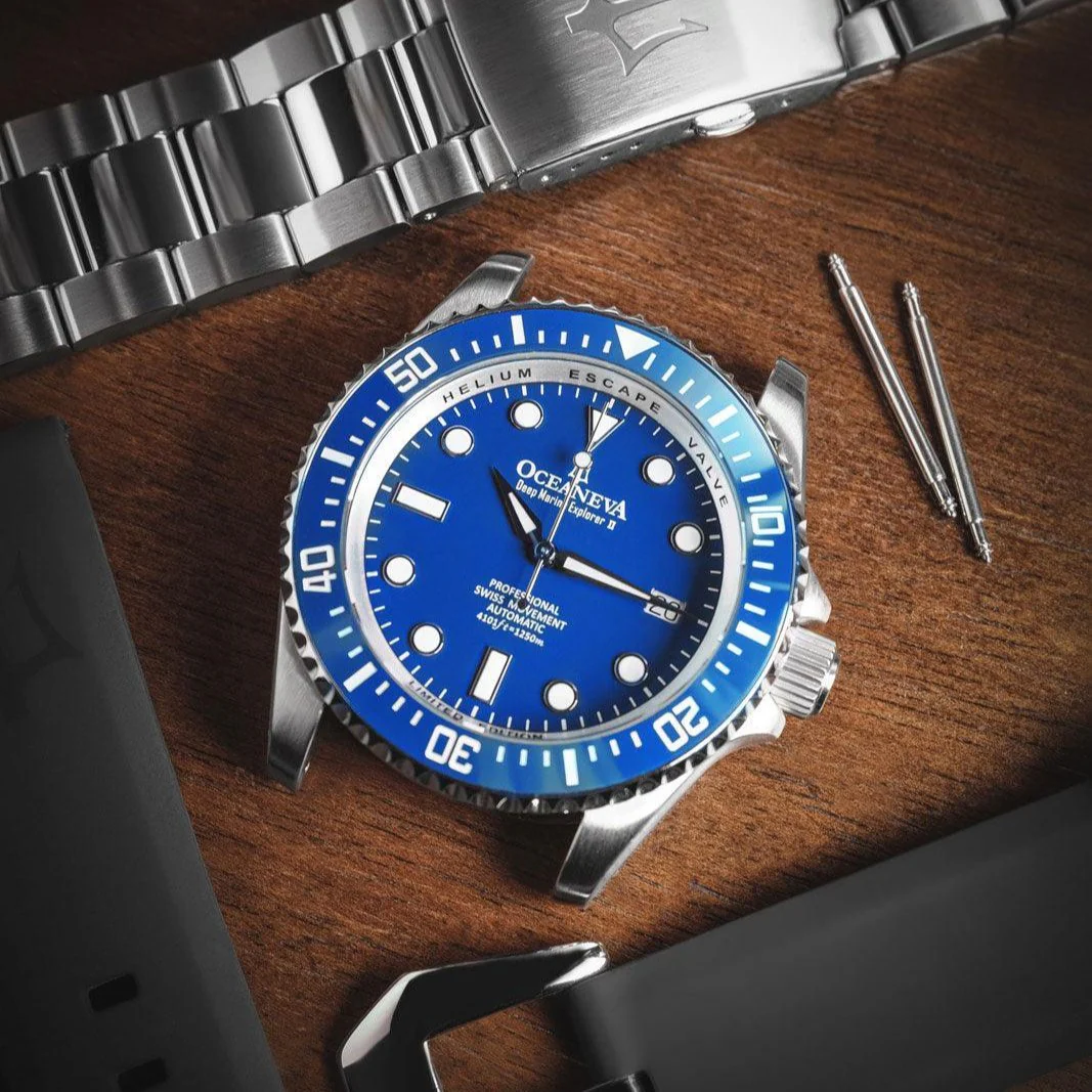 Oceaneva Deep Marine Explorer II Automatic 1250M Pro Diver Blue Limited Edition