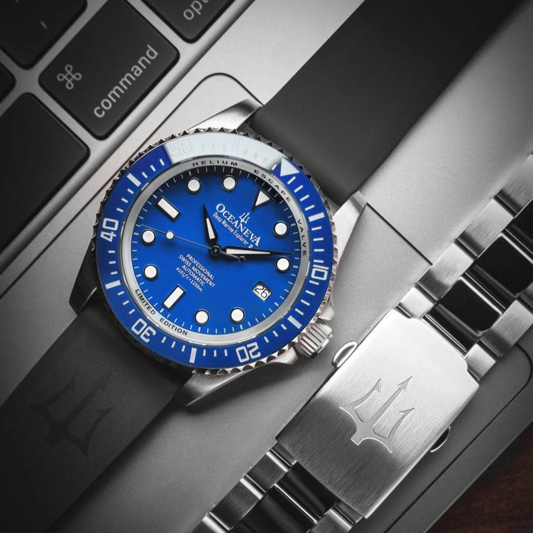 Oceaneva Deep Marine Explorer II Automatic 1250M Pro Diver Blue Limited Edition