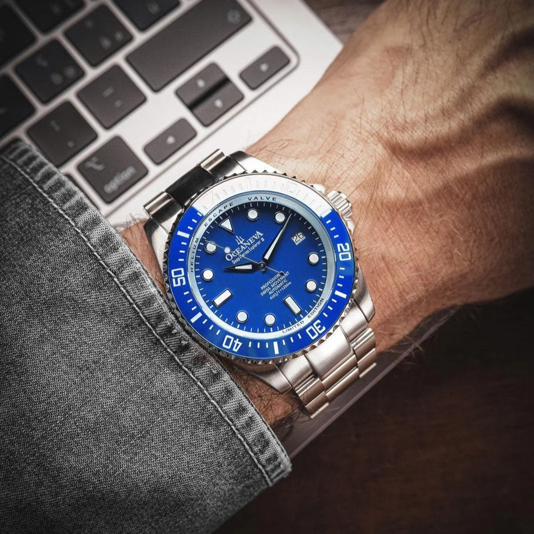 Oceaneva Deep Marine Explorer II Automatic 1250M Pro Diver Blue Limited Edition
