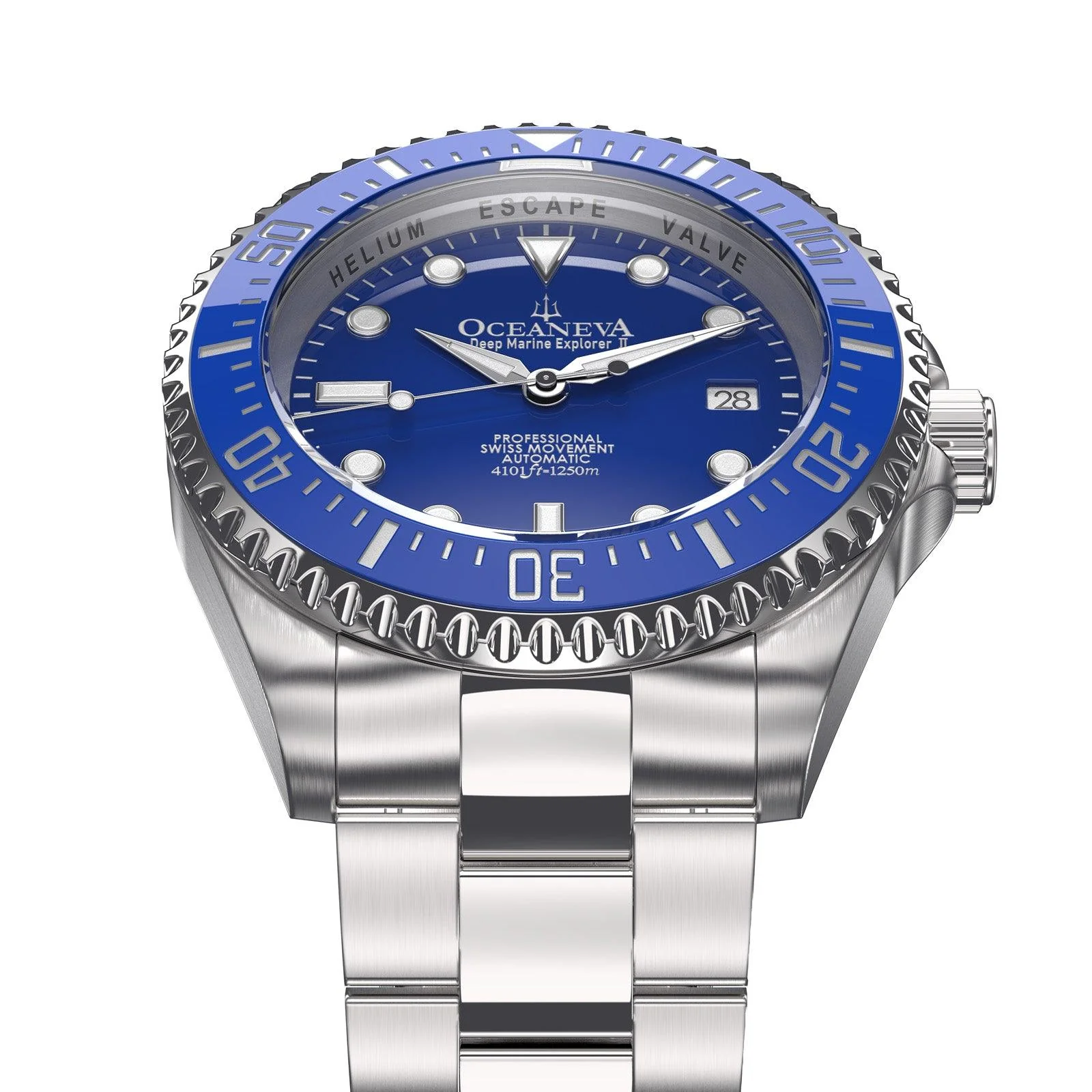 Oceaneva Deep Marine Explorer II Automatic 1250M Pro Diver Blue Limited Edition