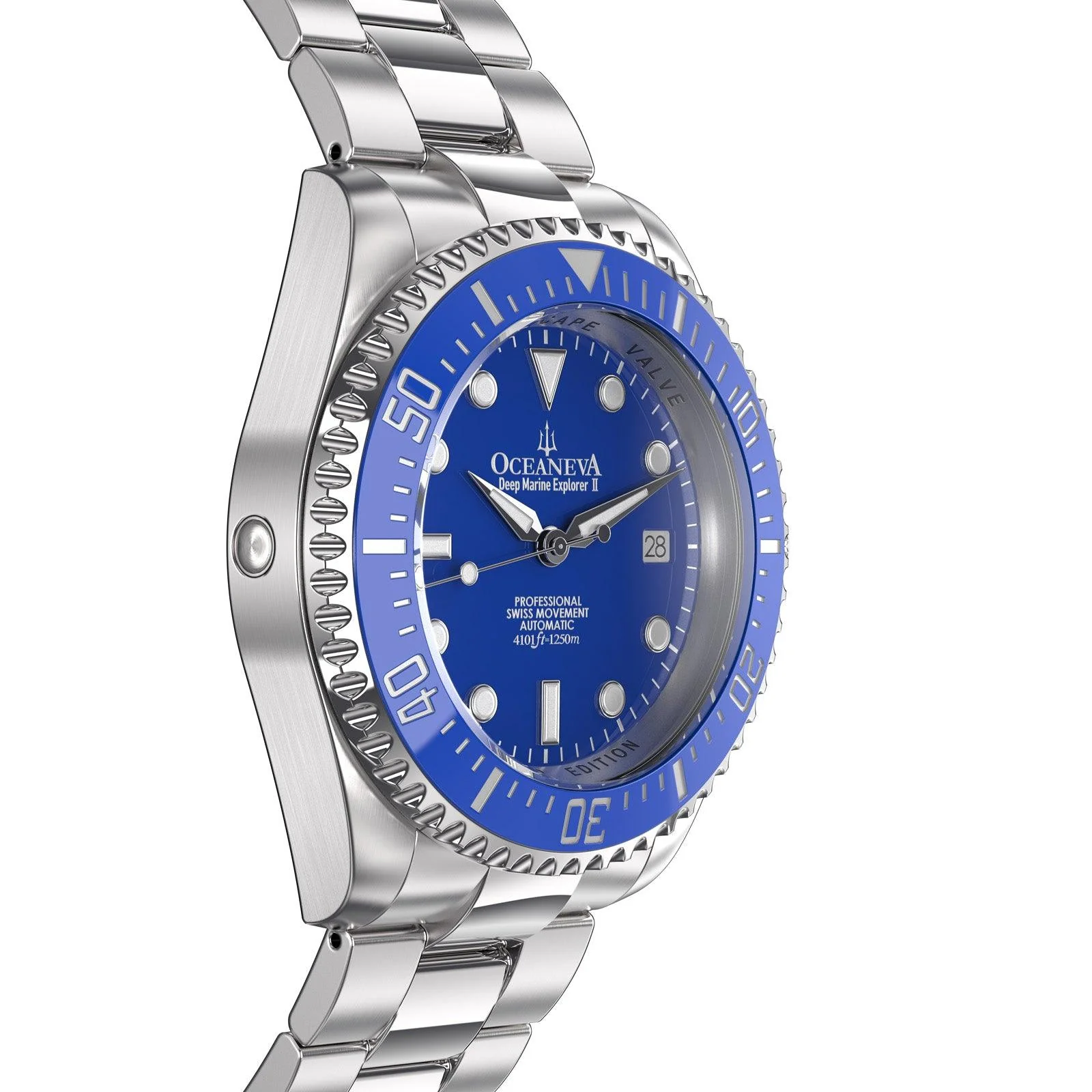 Oceaneva Deep Marine Explorer II Automatic 1250M Pro Diver Blue Limited Edition