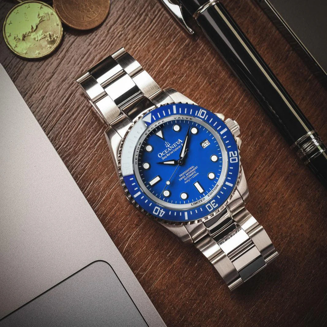 Oceaneva Deep Marine Explorer II Automatic 1250M Pro Diver Blue Limited Edition