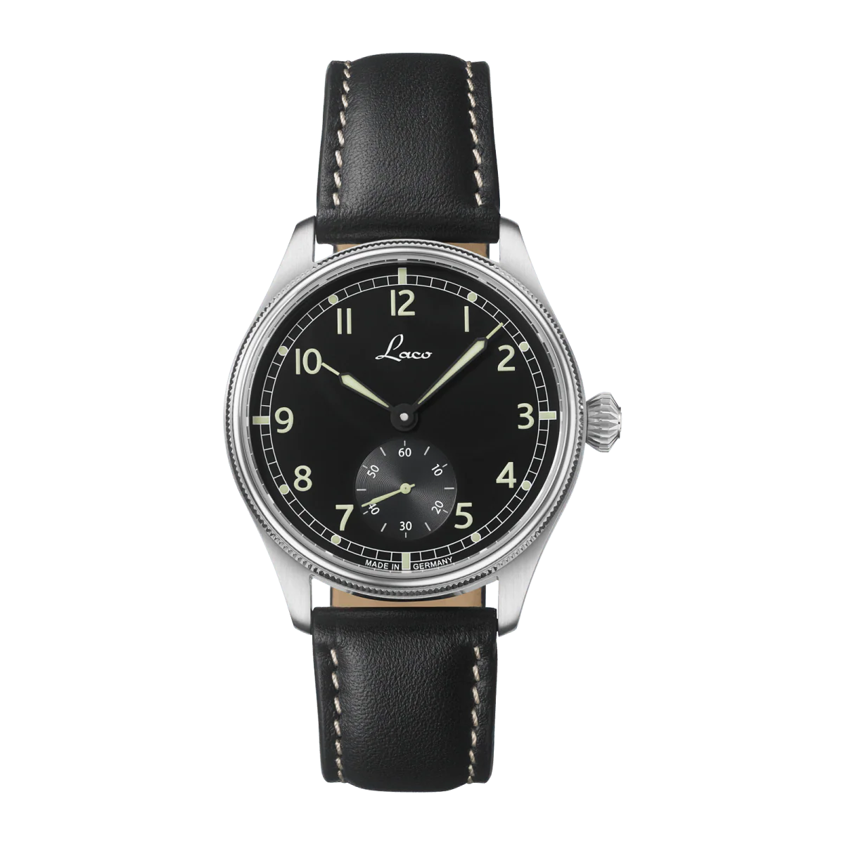 Laco Bremerhaven 39mm Handwinding Black