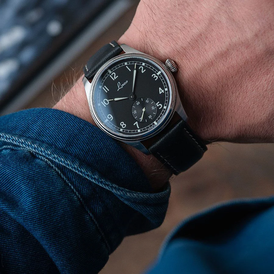 Laco Bremerhaven 39mm Handwinding Black