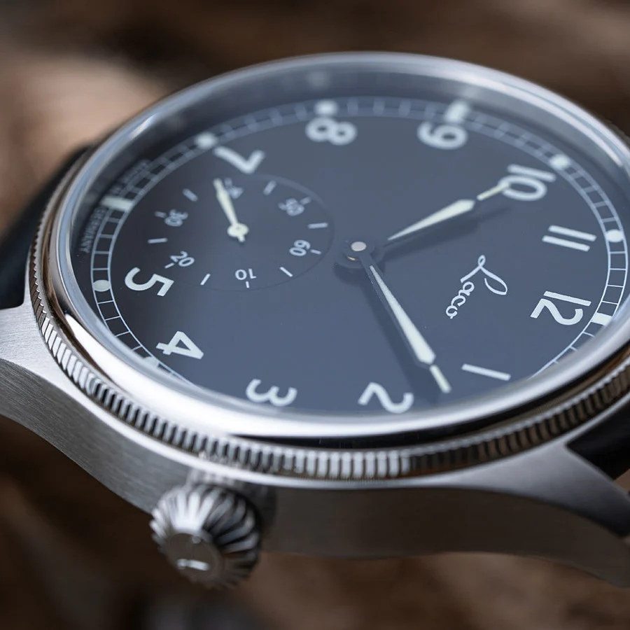 Laco Bremerhaven 39mm Handwinding Black