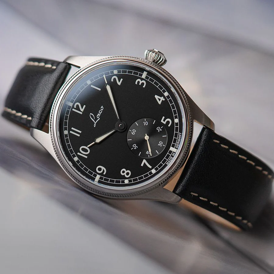 Laco Bremerhaven 39mm Handwinding Black
