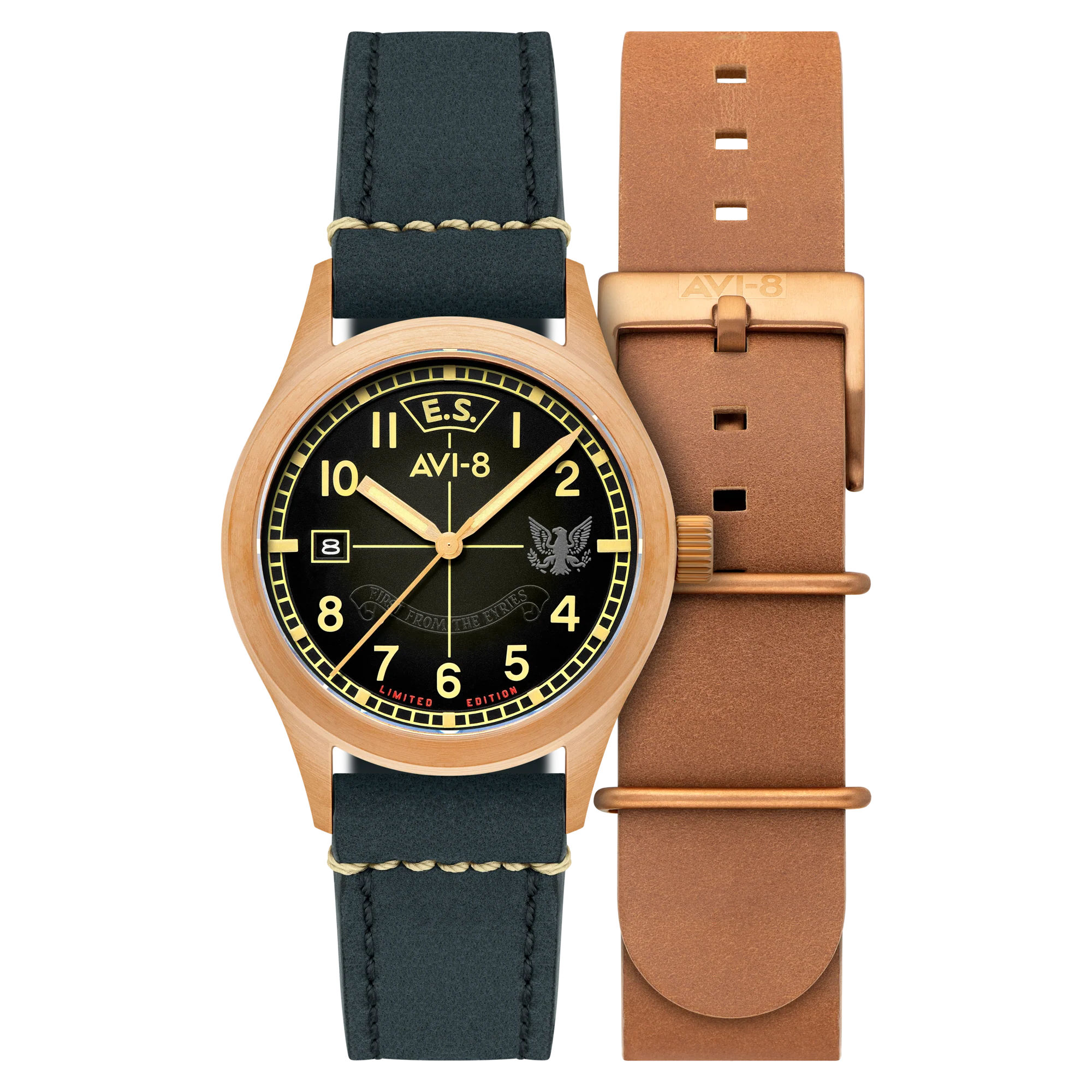 913-avi-8-flyboy-eagle-squadron-automatic-bronze-85th-gravesend-limited-edition-1.webp AVI-8 Flyboy Eagle Squadron Automatic Bronze 85th Gravesend Limited Edition