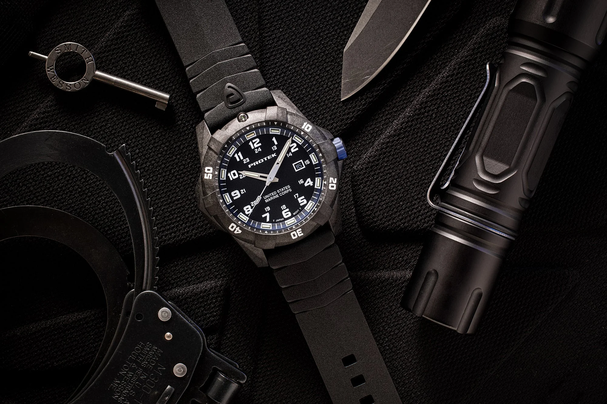 945-protek-carbon-usmc-series-dive-black-blue-7.webp ProTek Carbon USMC Series Dive Black Blue