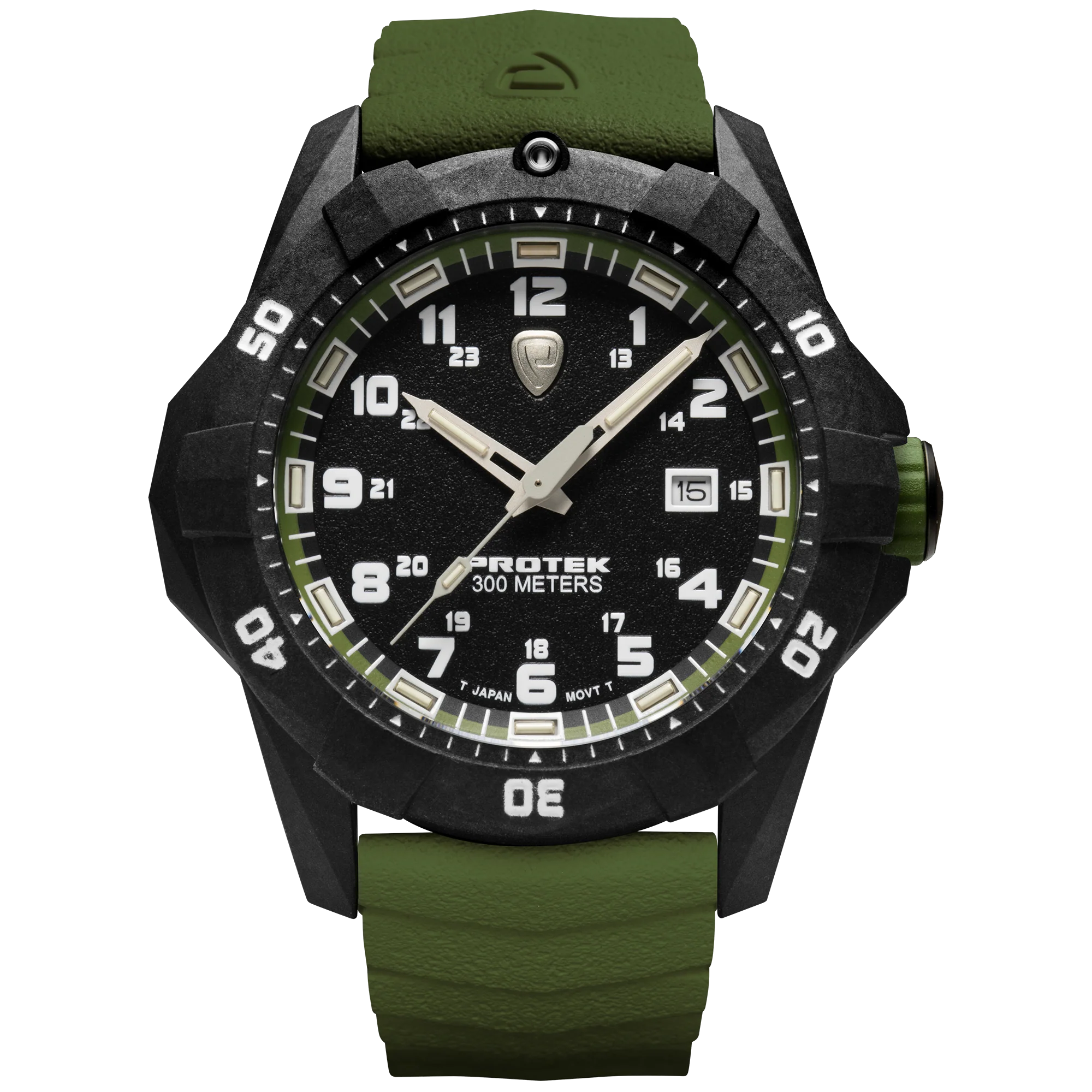ProTek Carbon Dive PT1005G Series Tritium Green