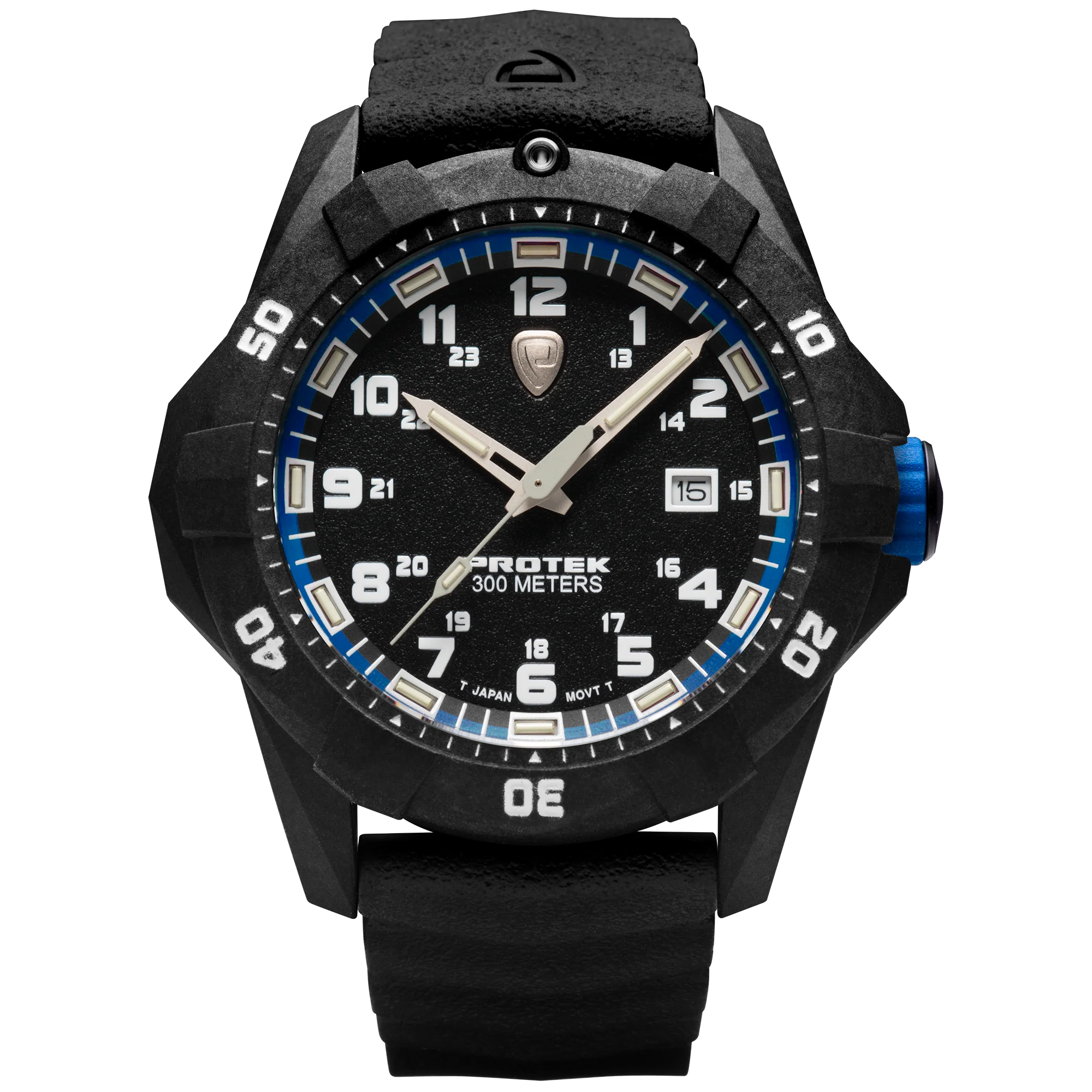 ProTek Carbon Dive PT1003 Series Tritium Black Blue