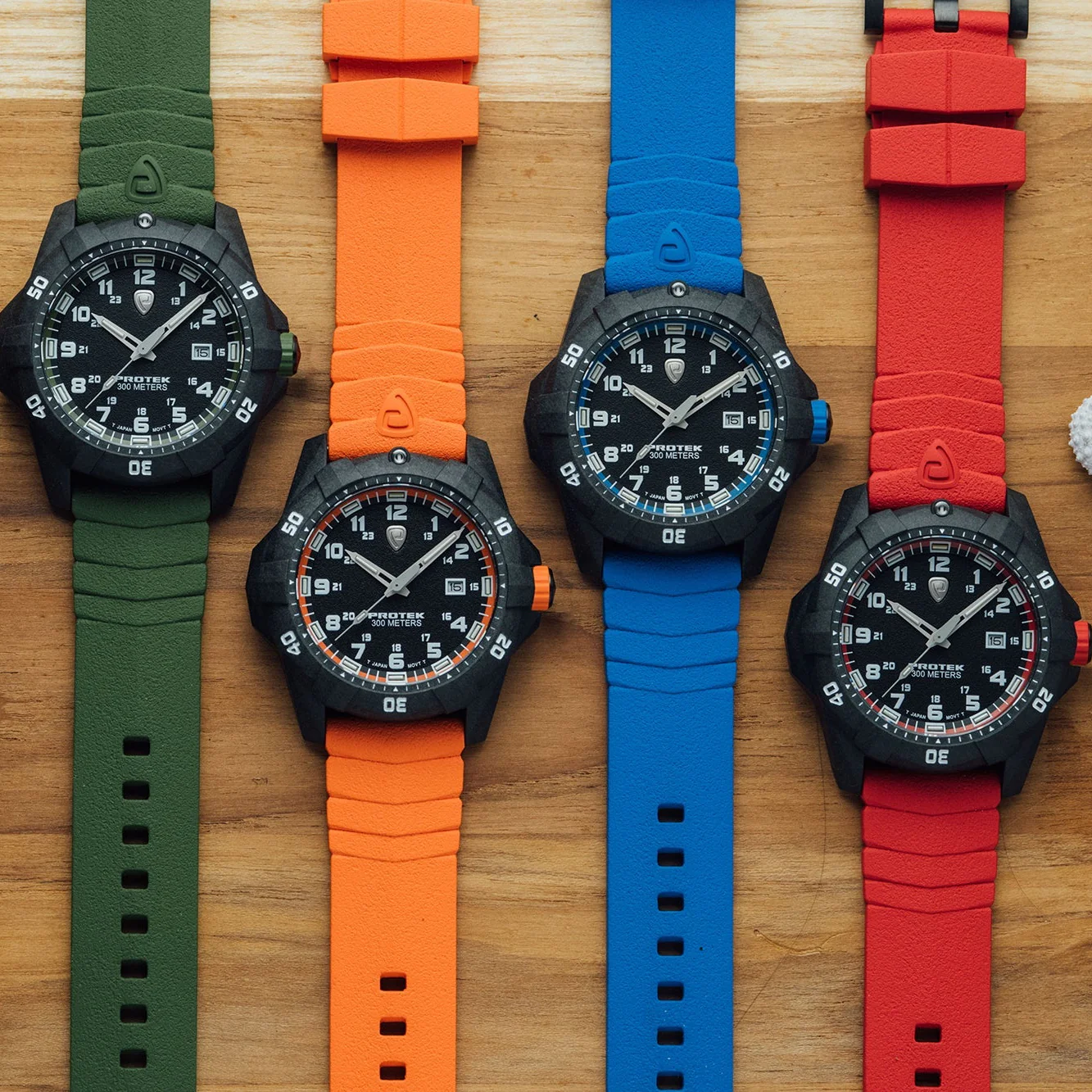 ProTek Carbon Dive PT1003 Series Tritium Black Blue