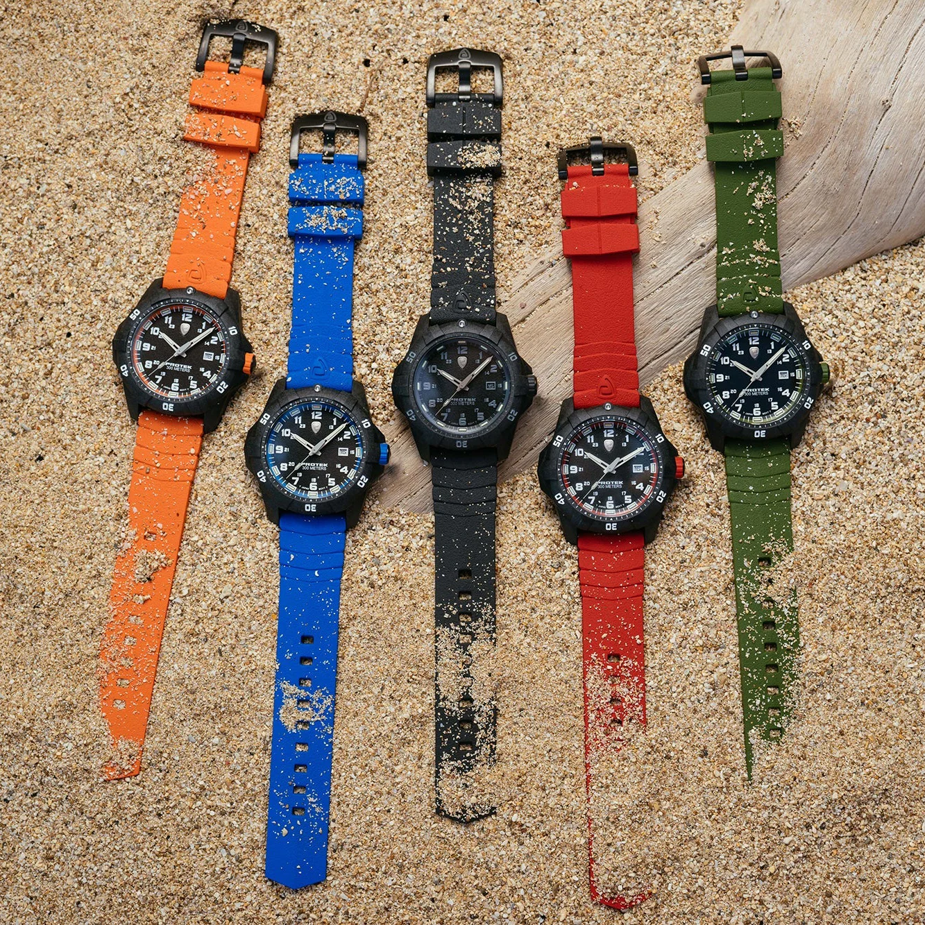 ProTek Carbon Dive PT1003 Series Tritium Black Blue