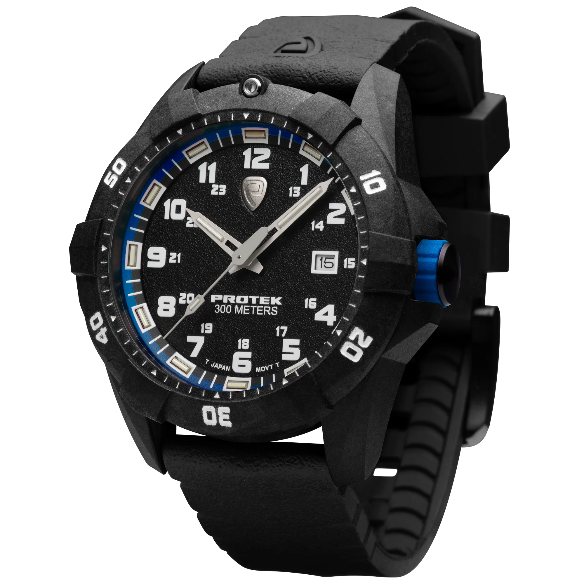 ProTek Carbon Dive PT1003 Series Tritium Black Blue