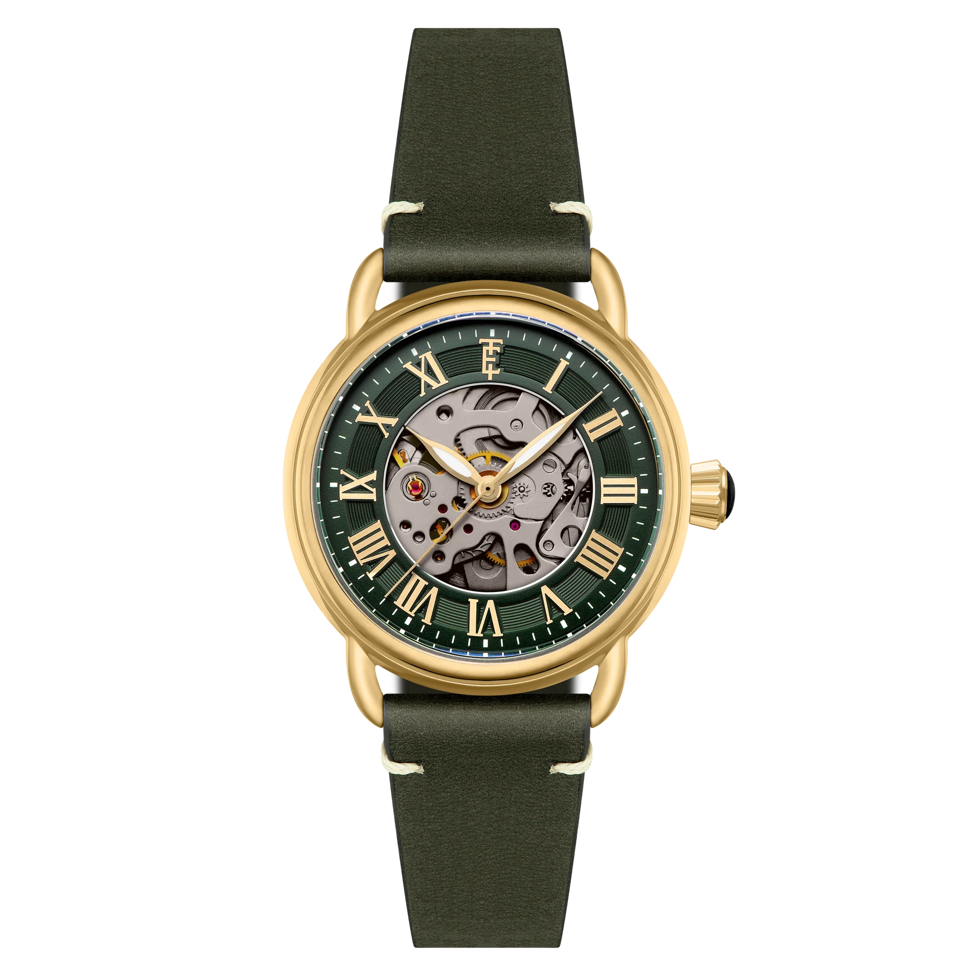 Thomas Earnshaw Heritage Investigator 40 Skeleton Automatic Fern Green